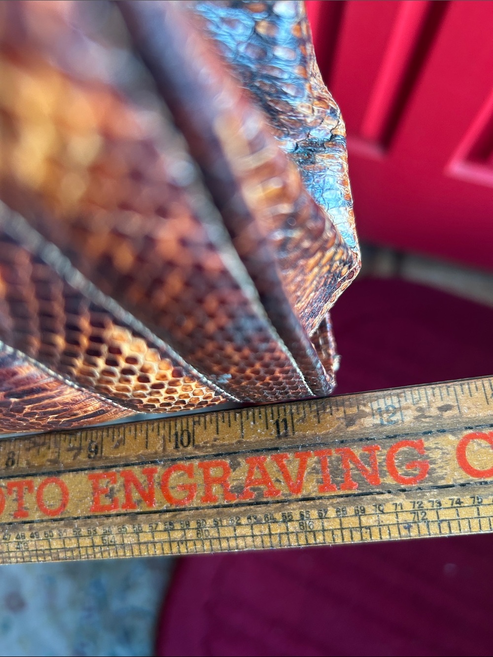Vintage Genuine Cobra Snakeskin Crossbody Bag - Picture 12 of 16